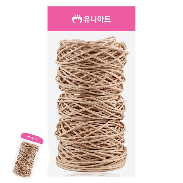공예용노끈 포장종이끈 지끈 칼라지끈 5입 자연색
