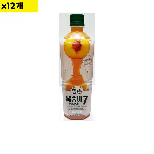 식자재 도매 복숭아원액 참존 835ml x12개 대용량 구매