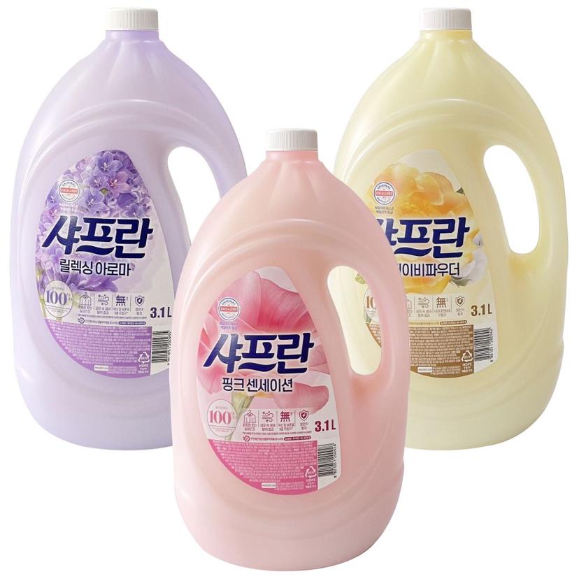 샤프란 섬유유연제 3100ml 용기형 대용량 3종 향