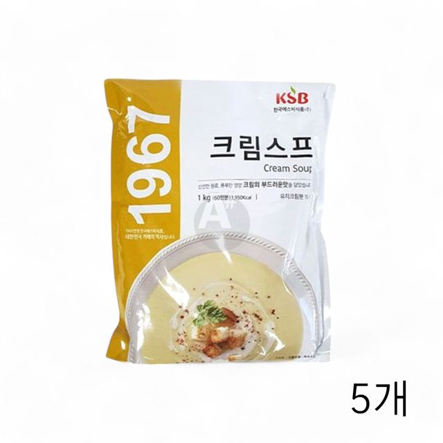 한국에스비 데일리 크림스프 1Kg X 5개 식당가루스프
