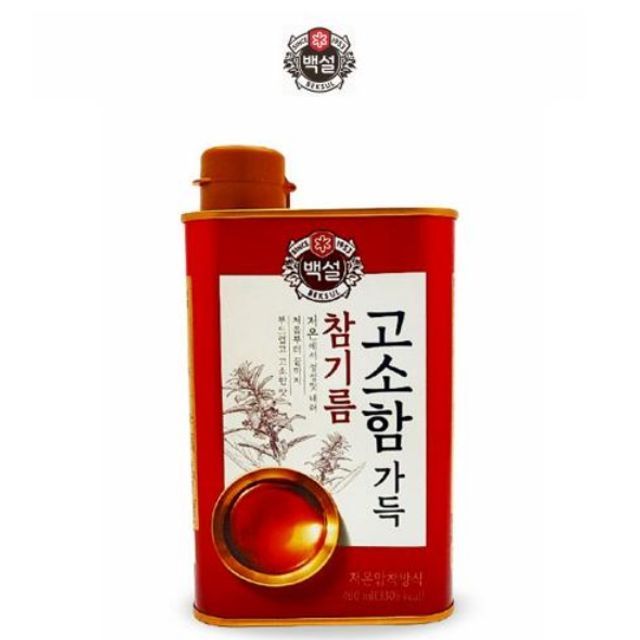 고소한 볶음요리 참기름 건강한 참기름 캔