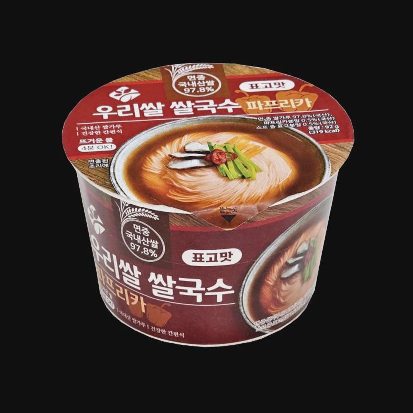 우리쌀 쌀국수 92g 파프리카 표고맛 - 간편 건강식