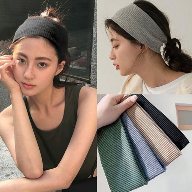 여성 골지 운동 헤어밴드