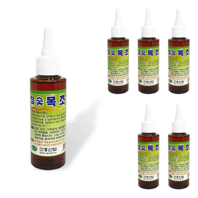 국산 참숯목초액 110ml 6개 세트 숙성 원액
