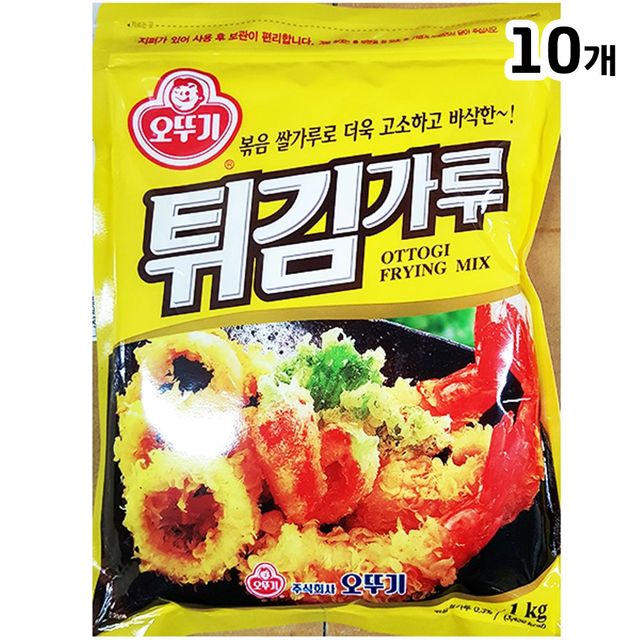 오뚜기 튀김가루 1K X10팩 - 대량 구매로 경제적인 업소용 필수품