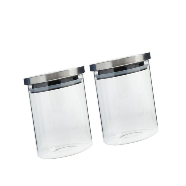 내열유리 밀폐용기 2p 세트 450ml 샐러드컵 유리공병 쿠키통