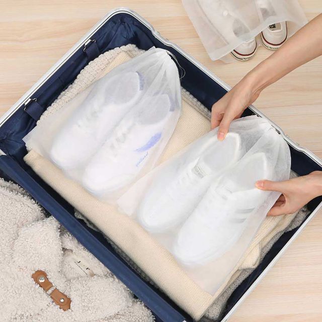 출장 여행 가방 정리 신발 오염방지 부직포 슈즈백 100매