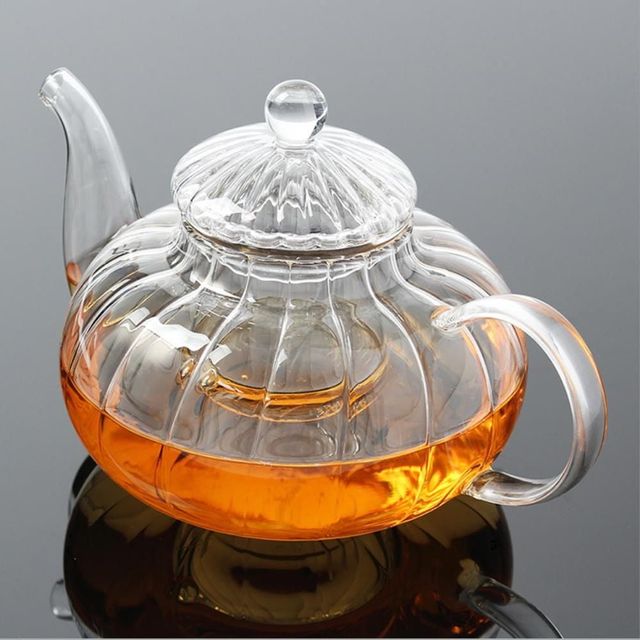 호박 내열유리 티포트 600ml
