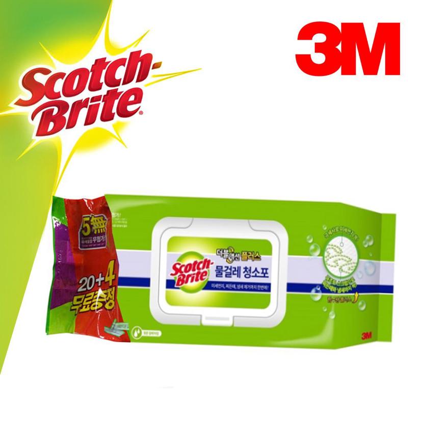 3M 387 더블액션 물걸레 청소포 대형 24매