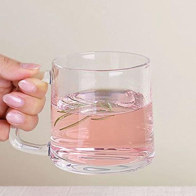 델리 머그컵 유리컵 350ml 6P 세트 - 카페 홈카페 물컵