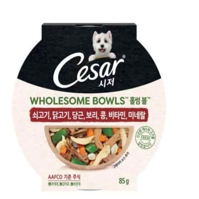 강아지간식 쇠고기닭고기당근보리콩 85g 강아지영양죽 애견습식사료 강아지습식캔 강아지건강식