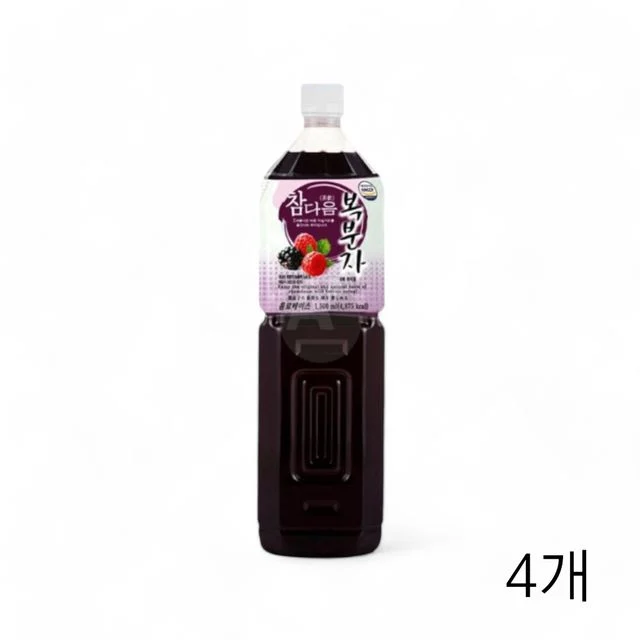 참다음 복분자 5배희석 1.5L X 4개 카페 음료베이스