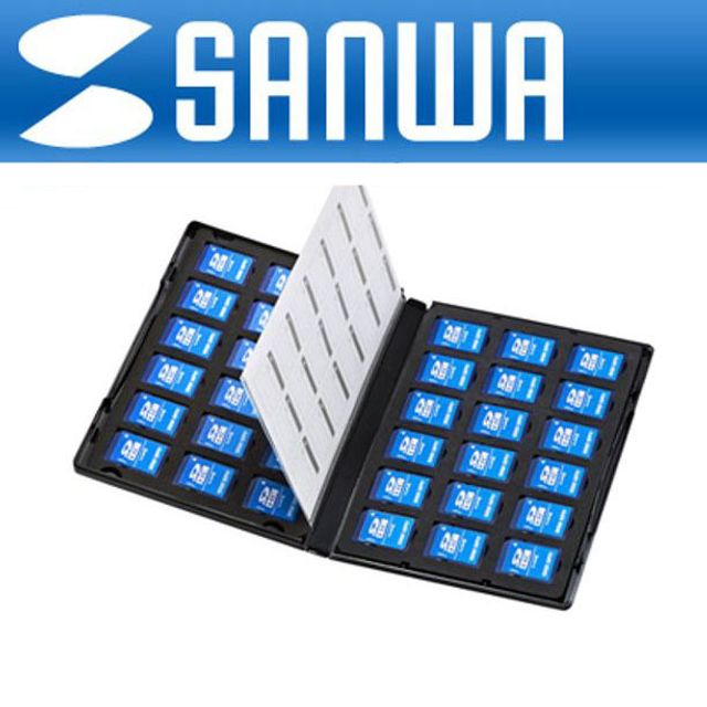 SANWA SD 메모리 카드 케이스 36매 보관함 - 대용량