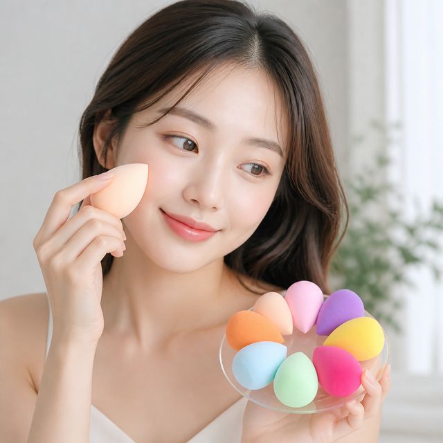 파운데이션 화장 스펀지 물방울 퍼프 메이크업 도구 얼굴 베이스 메이크업용