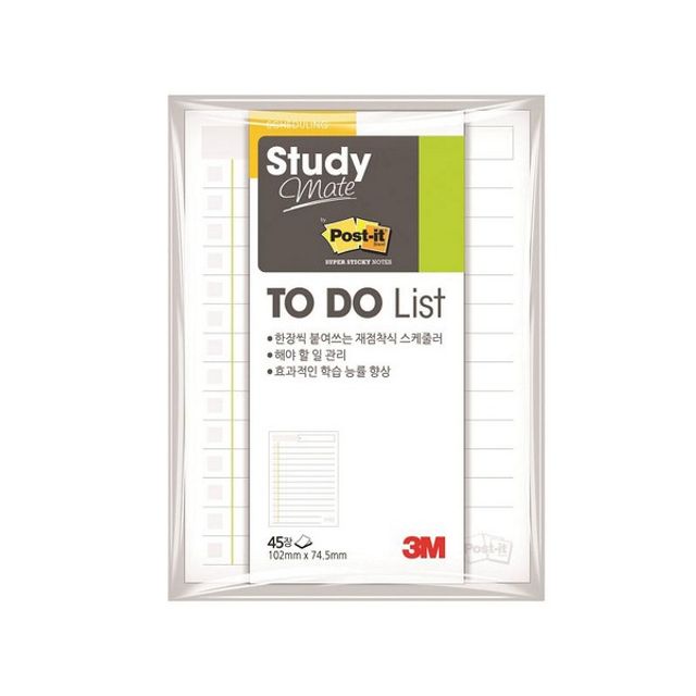스터디메이트 투두리스트657(102x74.5mm 45매 657)