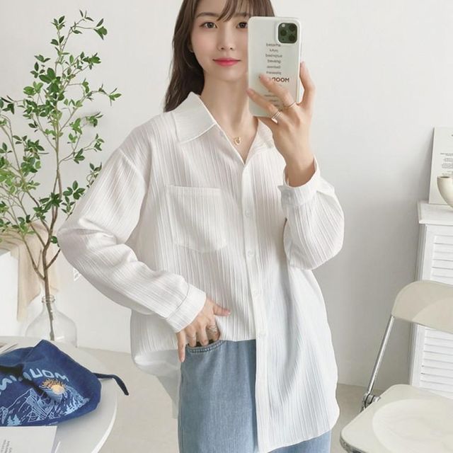 여성 브이넥 무지 반팔 티셔츠 포켓 스판 기본티 여름 바캉스룩