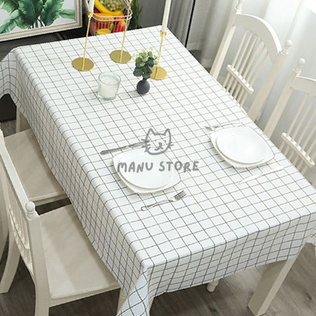 행사용테이블보 사각테이블보 식탁보 5p세트 137x90cm 화이트