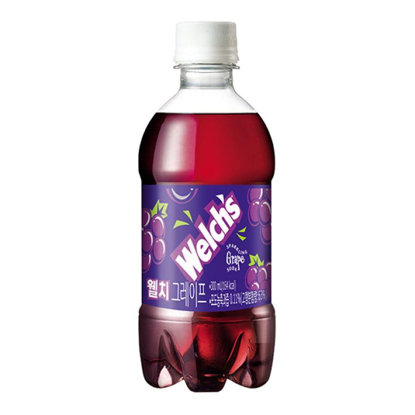 웰치스 포도 300ml 12병 세트 - 상쾌한 탄산 그레이프 페트