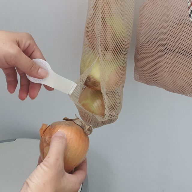 야채보관 메쉬 그물 양파망 일자형 - 통풍 좋은 양파 마늘 보관망