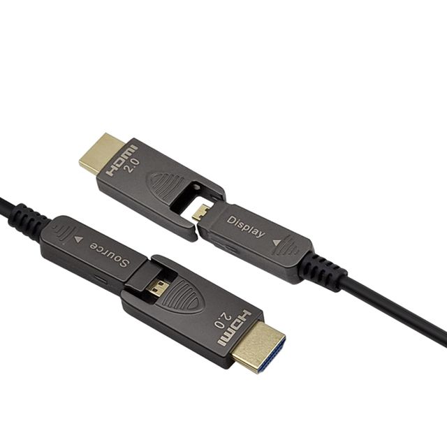 HDMI 2.0 광 AOC 배관용 분리형 케이블 50M 장거리 전송