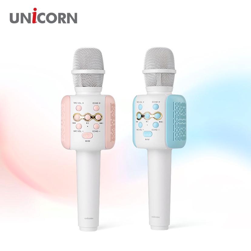 유니콘 블루투스 노래방 마이크 무선 마이크 휴대용 - 홈파티 필수
