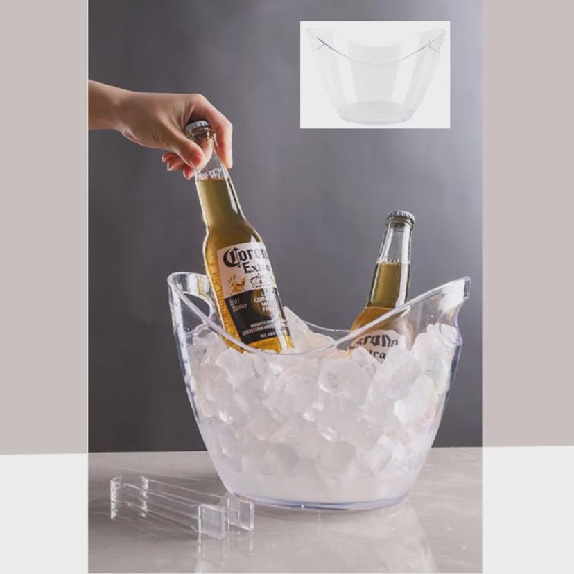 캠핑 투명 아이스버킷 8L 와인 맥주 샴페인 보냉
