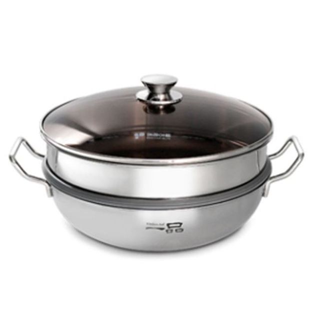 키친아트 인덕션 찜솥 찜 냄비 스텐 30cm
