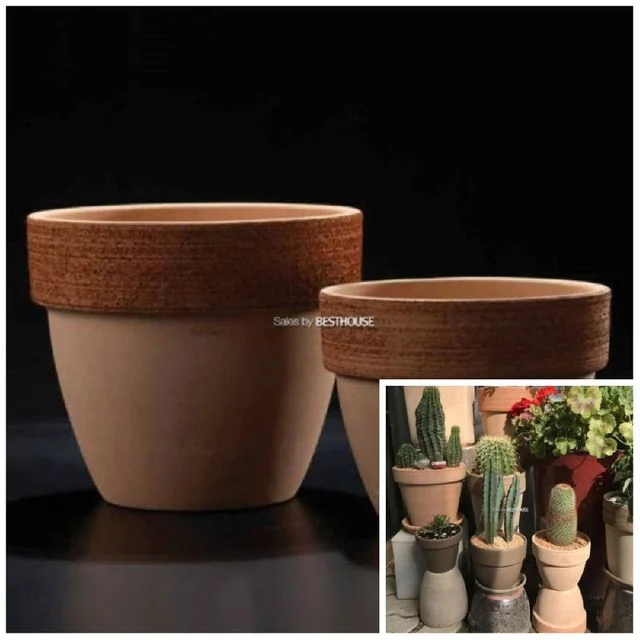 바소 팔라디오 45x40cm 브라운 토기화분 베란다화분 텃밭화분 홈가드닝