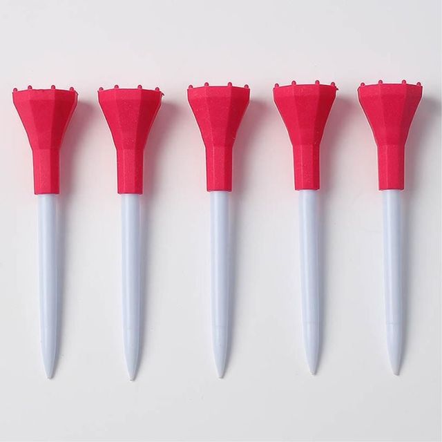 나이스샷 골프티 5개입 롱롱티 84mm 레드