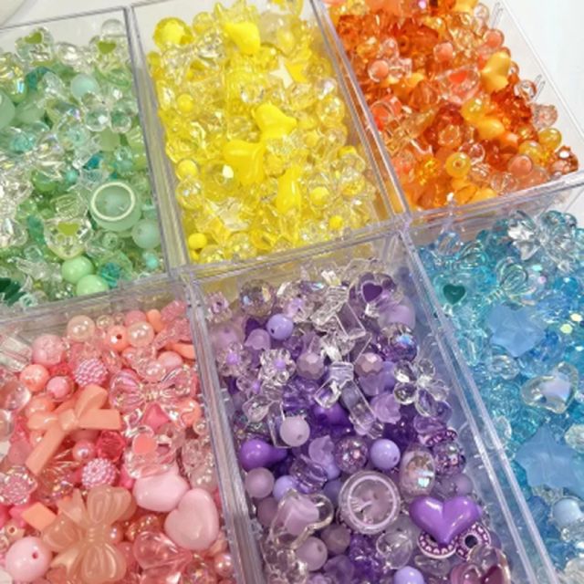 비즈 공예 재료 세트, 팔찌 목걸이 반지 만들기 DIY 부자재