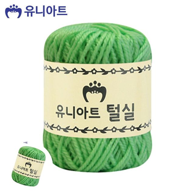 뜨게수세미 크리스마스털실 지관실 연두