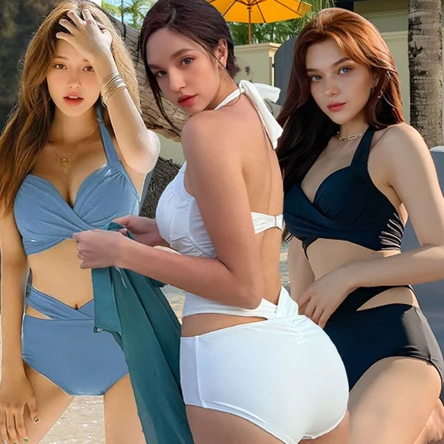 스트랩 비키니 수영복 투피스 - 세련된 디자인과 편안한 착용감