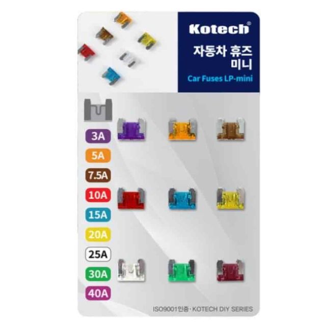자동차휴즈 미니 자동차용품 미니휴즈 자동차퓨즈 자동차용퓨즈