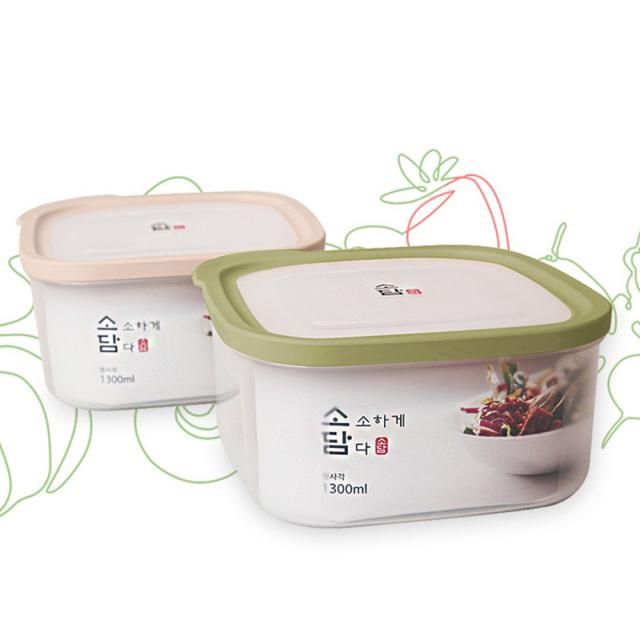 정사각 밀폐용기 3호 1.3L DY-537 - 음식 보관 필수품
