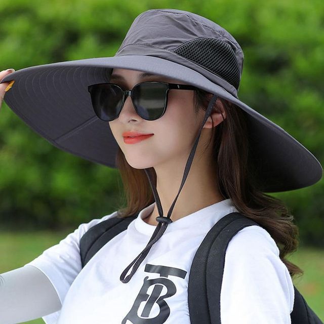 3색 1개 와이드 챙큰모자 넓은챙 여름 모자 차양모자