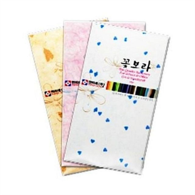꽃무늬 한지 편지 봉투 디자인 수제 한지 봉투 새해 명절