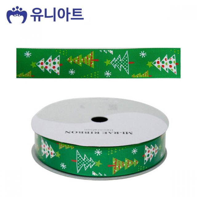 리본 크리스마스 나무 롤 폭