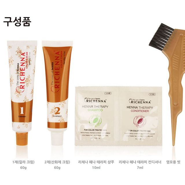 리체나 헤어염색약 헤나 11L 아주밝은 금발색 천연색상