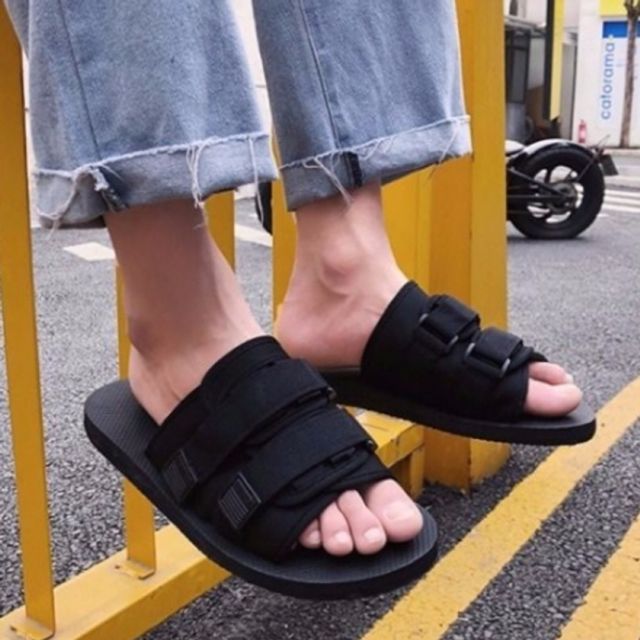 찍찍이 더블스트랩 남녀공용 커플신발 스트릿패션 샌들