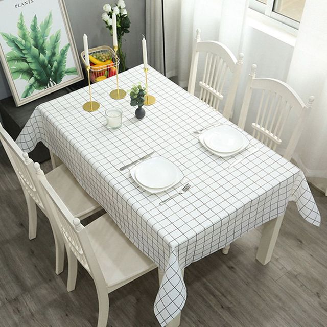 리크플 테이블보 격자무늬 식탁보 137x90cm 5p 주방