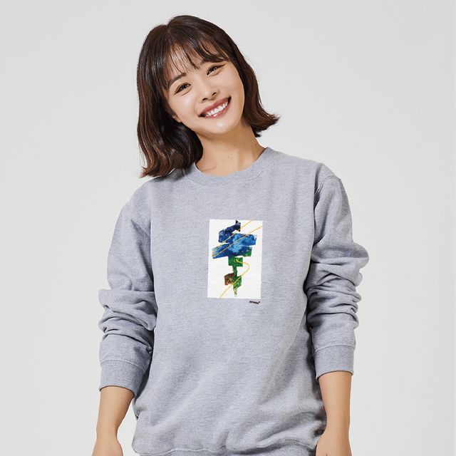 남성 오버핏 맨투맨 후드 티셔츠, 가을 미술 전시 코디