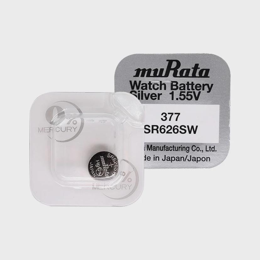 무라타 377 시계 건전지 SR626SW - 1.55V 산화은 전지