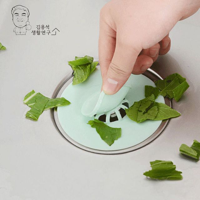 원터치 배수구 마개 - 간편한 눌러서 잠그는 주방·욕실 필수템