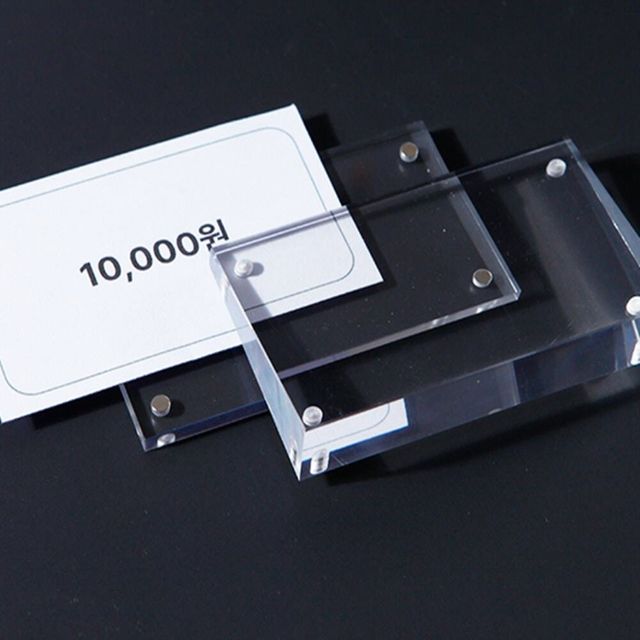 투명 아크릴 안내판 90x55mm 아크릴스탠드 명함꽂이 메뉴판거치대