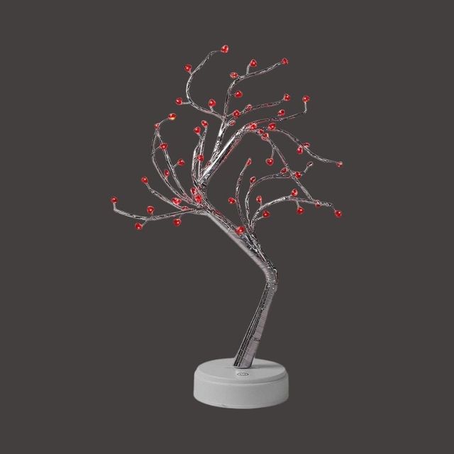 나무 LED 무드등 (USB 건전지 하트)