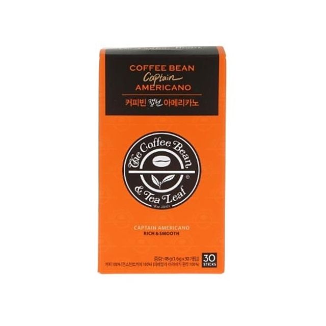 커피빈 캡틴 아메리카노 1.6g x 30T 스틱 커피