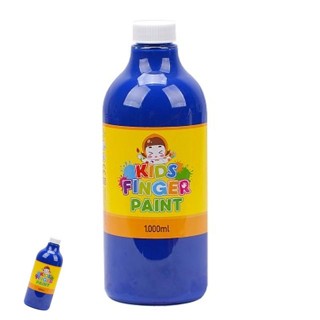 아동미술재료 그리기수업 미술놀이 핑거페인트 1000ml 파랑색