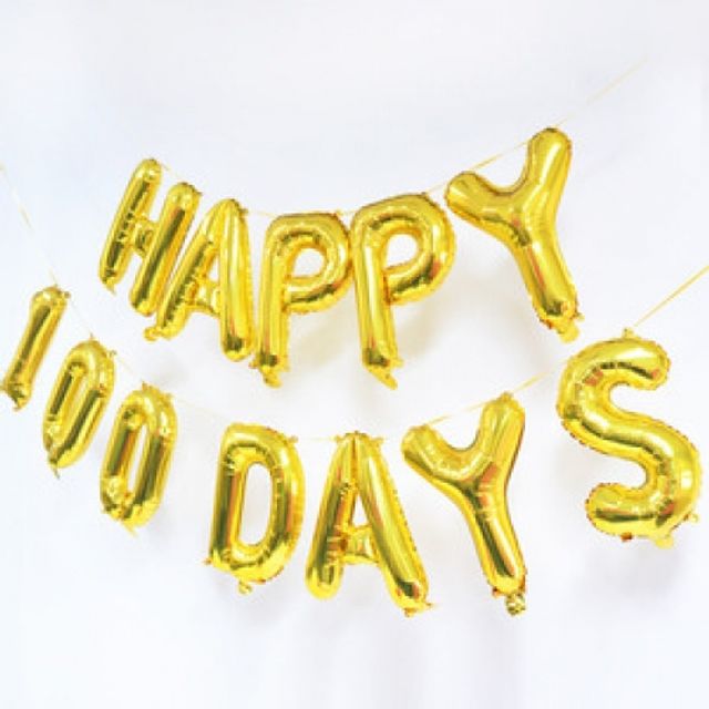 혜명몰 파티클럽 HAPPY100DAYS (골드) - 개 (1개입) 풍선파티 100일기념풍선 100일파티풍선 백일잔치풍선