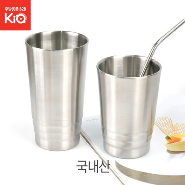 라인 이중 쥬스컵 스텐컵 550ml 보온 보냉 물컵