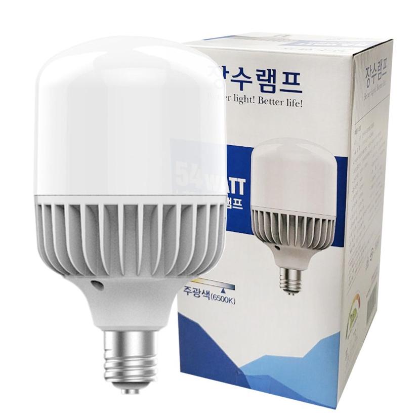 장수램프 LED 원통 매장램프 E39 54W 주광색 공장등